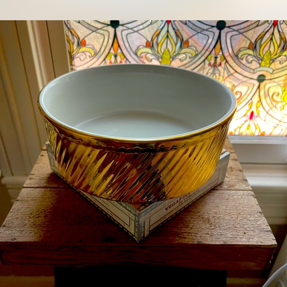 hall ceramics // golden glo // 8" casserole dish